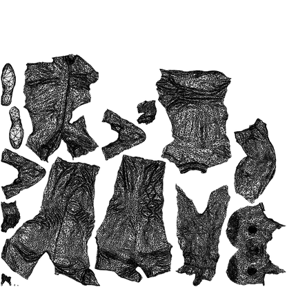 scanned 3D man business standing, photogrammetry people for Enscape and V-Ray, wireframe top-down view