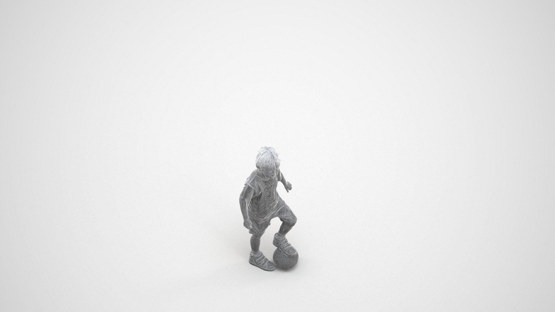 photogrammetry 3D boy casual kids, realistic human model archviz FBX, wireframe three-quarter view