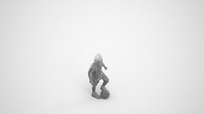 photogrammetry 3D boy casual kids, realistic human model archviz FBX, wireframe three-quarter view