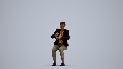 realistic 3D people woman business, render-ready for V-Ray and Corona, FBX OBJ, standing pose render