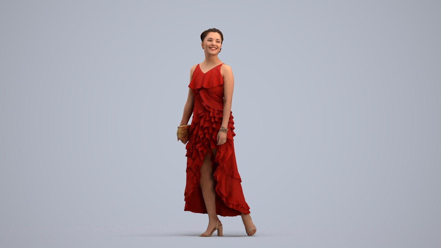 photogrammetry 3D woman formal formalaffairs, realistic human model archviz FBX, standing pose render
