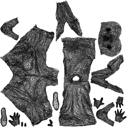 photogrammetry 3D man casual walking, realistic human model archviz FBX, wireframe top-down view