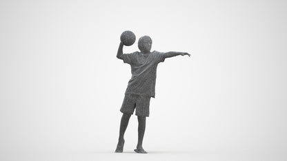 3D people model boy sport kids, scanned human for 3ds Max rendering, three-quarter front view render
