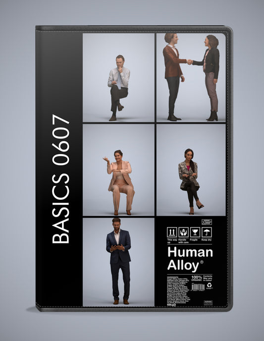 3D human models business bundle, 5 photogrammetry scanned people for archviz