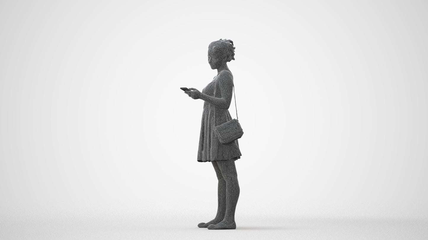 scanned 3D woman formal formalaffairs, photogrammetry people for Enscape and V-Ray, square thumbnail
