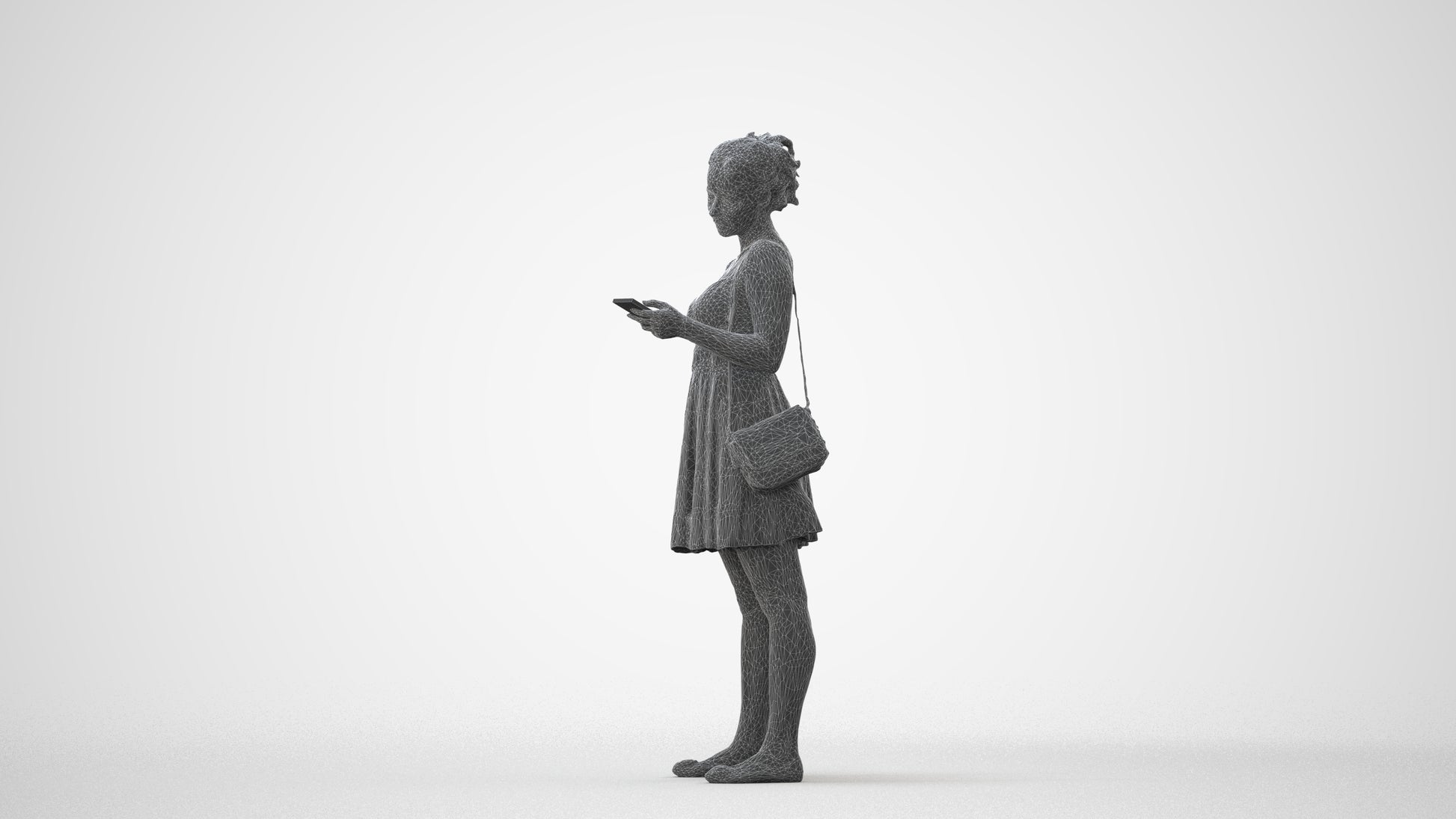 scanned 3D woman formal formalaffairs, photogrammetry people for Enscape and V-Ray, square thumbnail