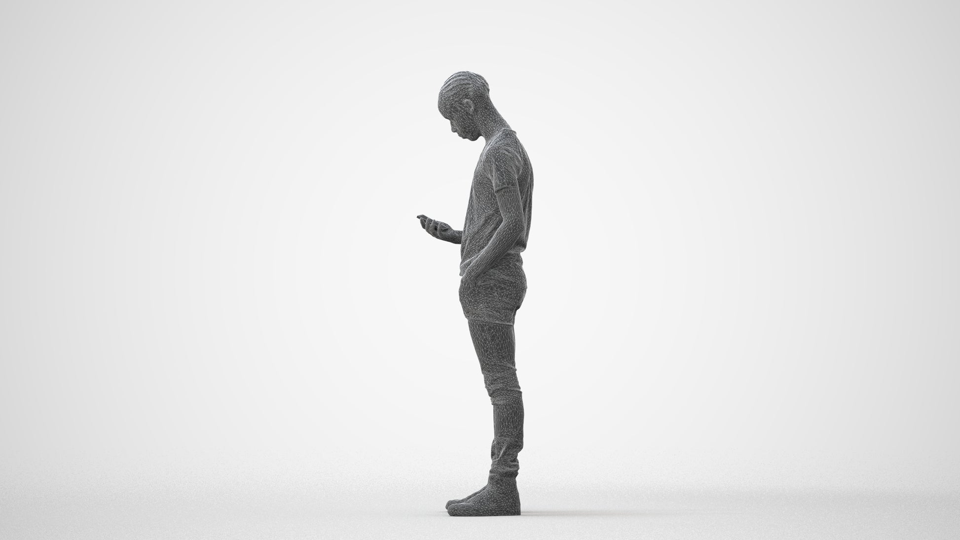 3D people model boy casual kids, scanned human for 3ds Max rendering, square thumbnail