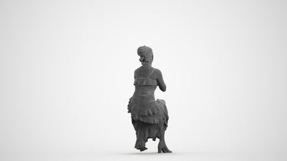 scanned 3D woman formal formalaffairs, photogrammetry people for Enscape and V-Ray, wireframe front view