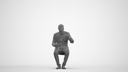 realistic 3D people man business, render-ready for V-Ray and Corona, FBX OBJ, three-quarter front view render