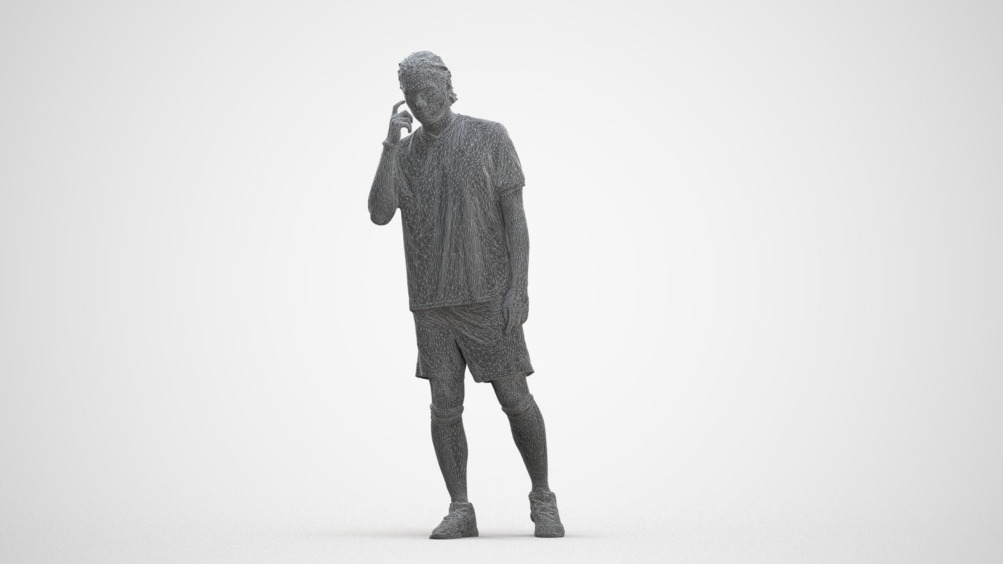 realistic 3D people man sport, render-ready for V-Ray and Corona, FBX OBJ, three-quarter front view render