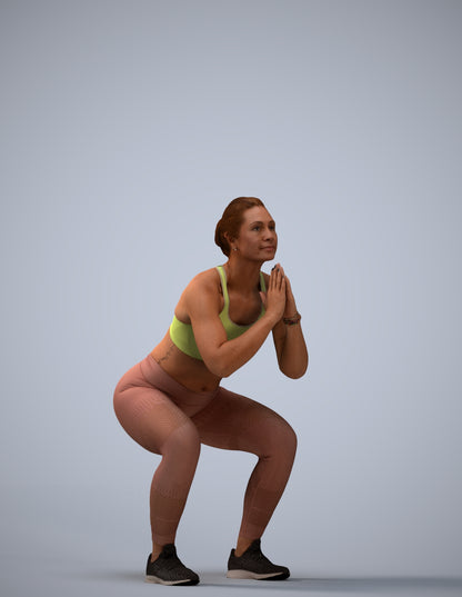 realistic 3D people woman sport, render-ready for V-Ray and Corona, FBX OBJ