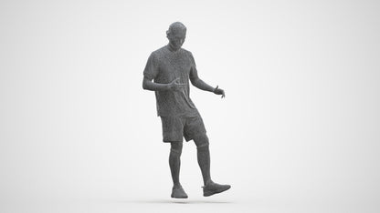 realistic 3D human man sport, archviz people FBX OBJ for Blender, three-quarter front view render