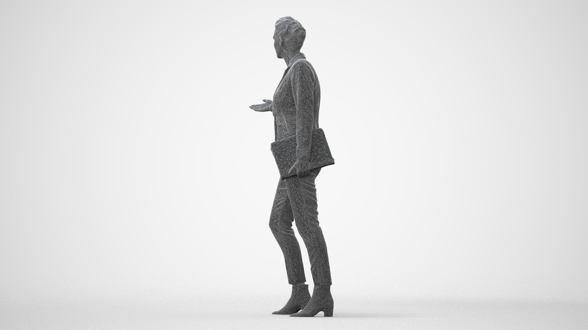 realistic 3D people woman business, render-ready for V-Ray and Corona, FBX OBJ, square thumbnail