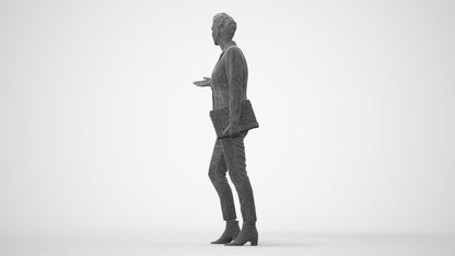 realistic 3D people woman business, render-ready for V-Ray and Corona, FBX OBJ, square thumbnail