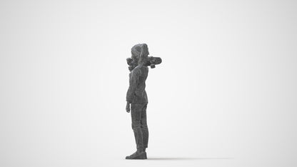 realistic 3D human girl casual kids, archviz people FBX OBJ for Blender, square thumbnail