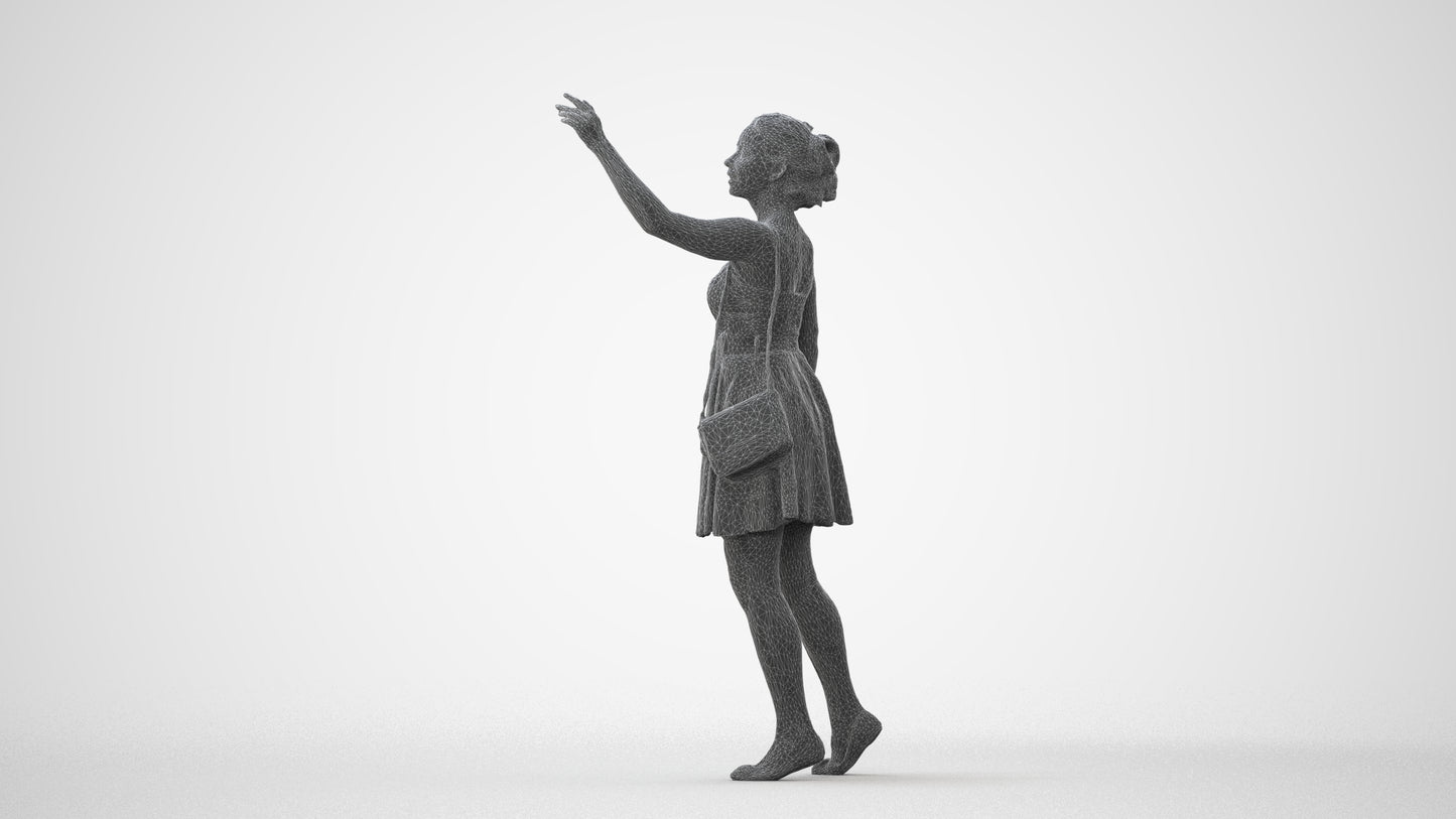 realistic 3D human woman formal formalaffairs, archviz people FBX OBJ for Blender, square thumbnail