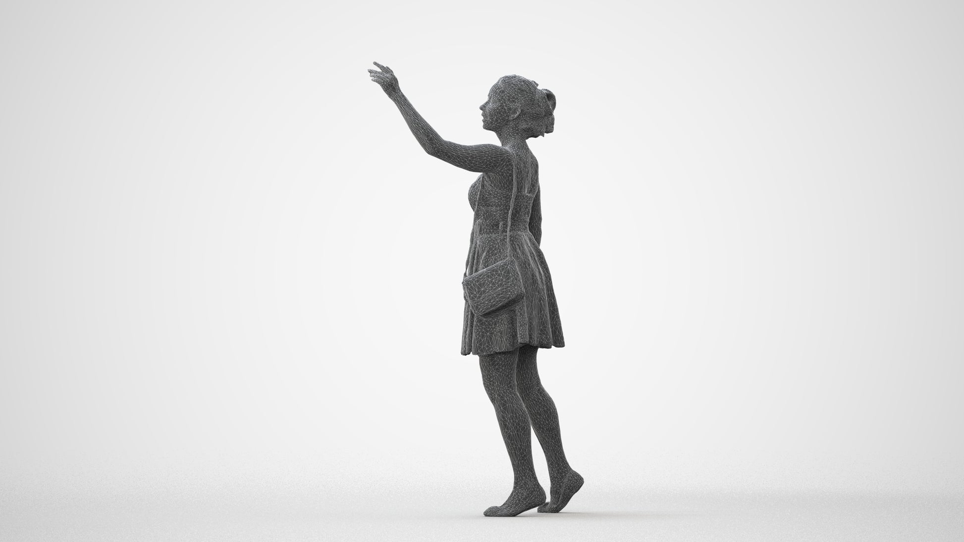 realistic 3D human woman formal formalaffairs, archviz people FBX OBJ for Blender, square thumbnail