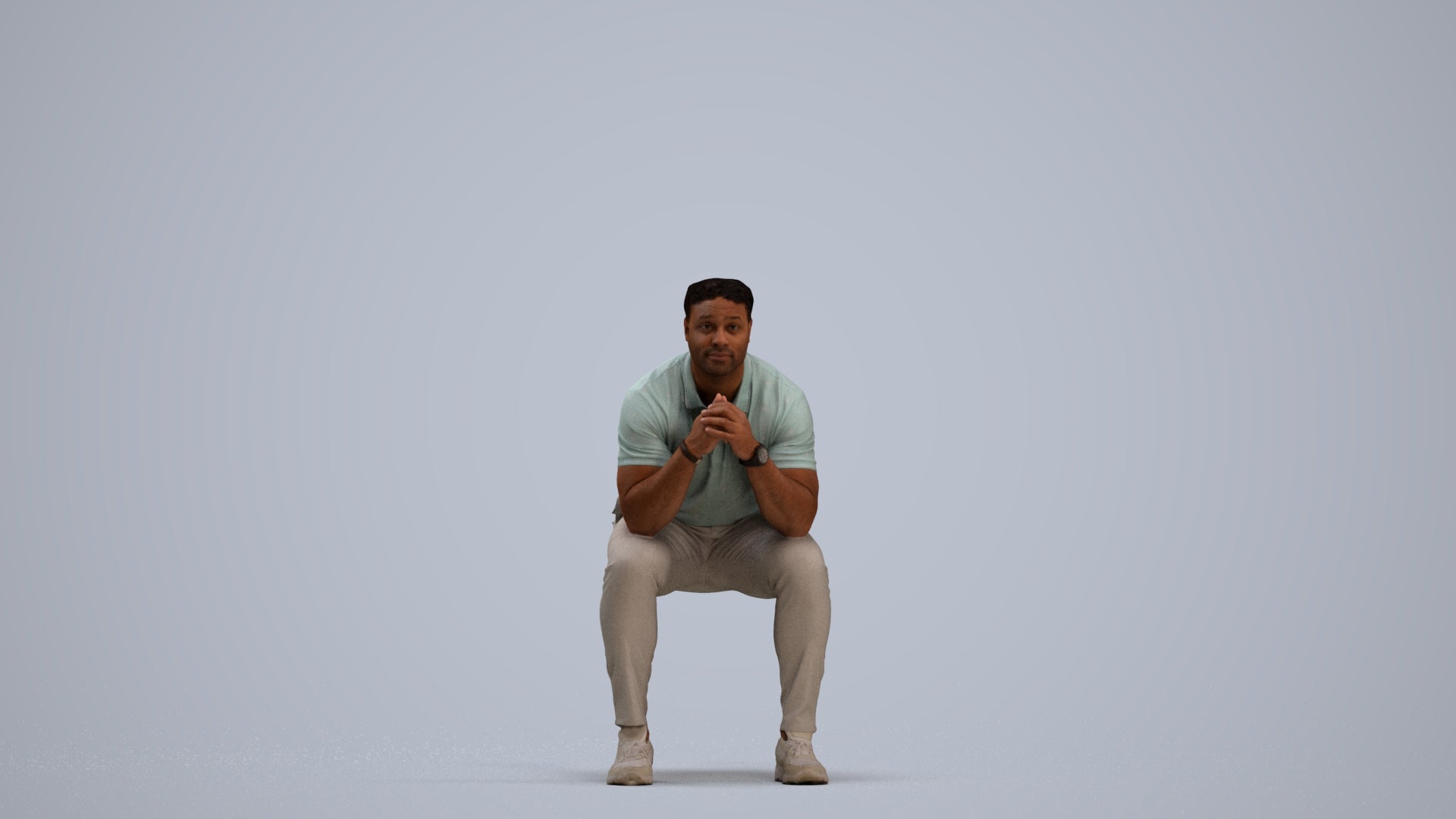 realistic 3D people man casual sitting, render-ready for V-Ray and Corona, FBX OBJ, standing pose render