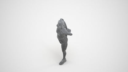 realistic 3D woman sport, scanned archviz people for Blender and 3ds Max, wireframe three-quarter view