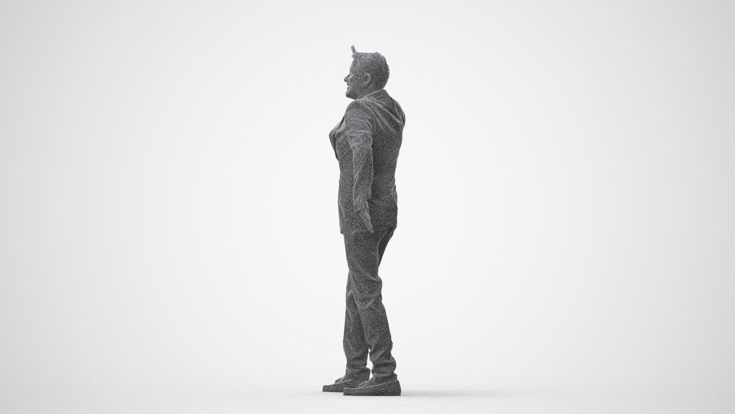 realistic 3D human man formal dancing, archviz people FBX OBJ for Blender, square thumbnail