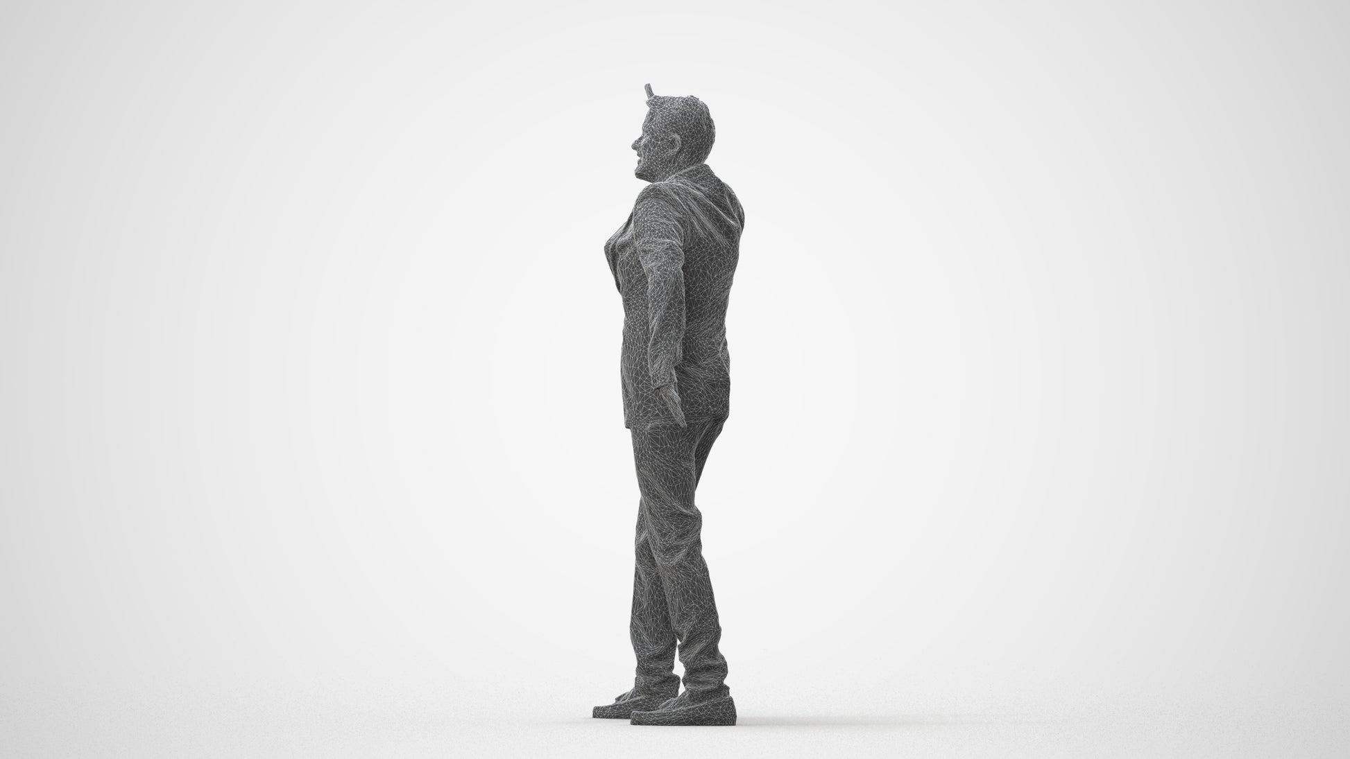 realistic 3D human man formal dancing, archviz people FBX OBJ for Blender, square thumbnail