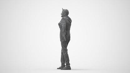 realistic 3D human man formal dancing, archviz people FBX OBJ for Blender, square thumbnail