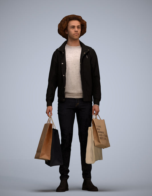 3D people model man formal, scanned human for 3ds Max rendering