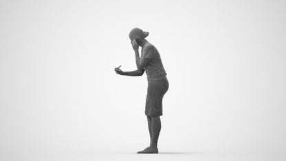 realistic 3D woman hospitality, scanned archviz people for Blender and 3ds Max, square thumbnail