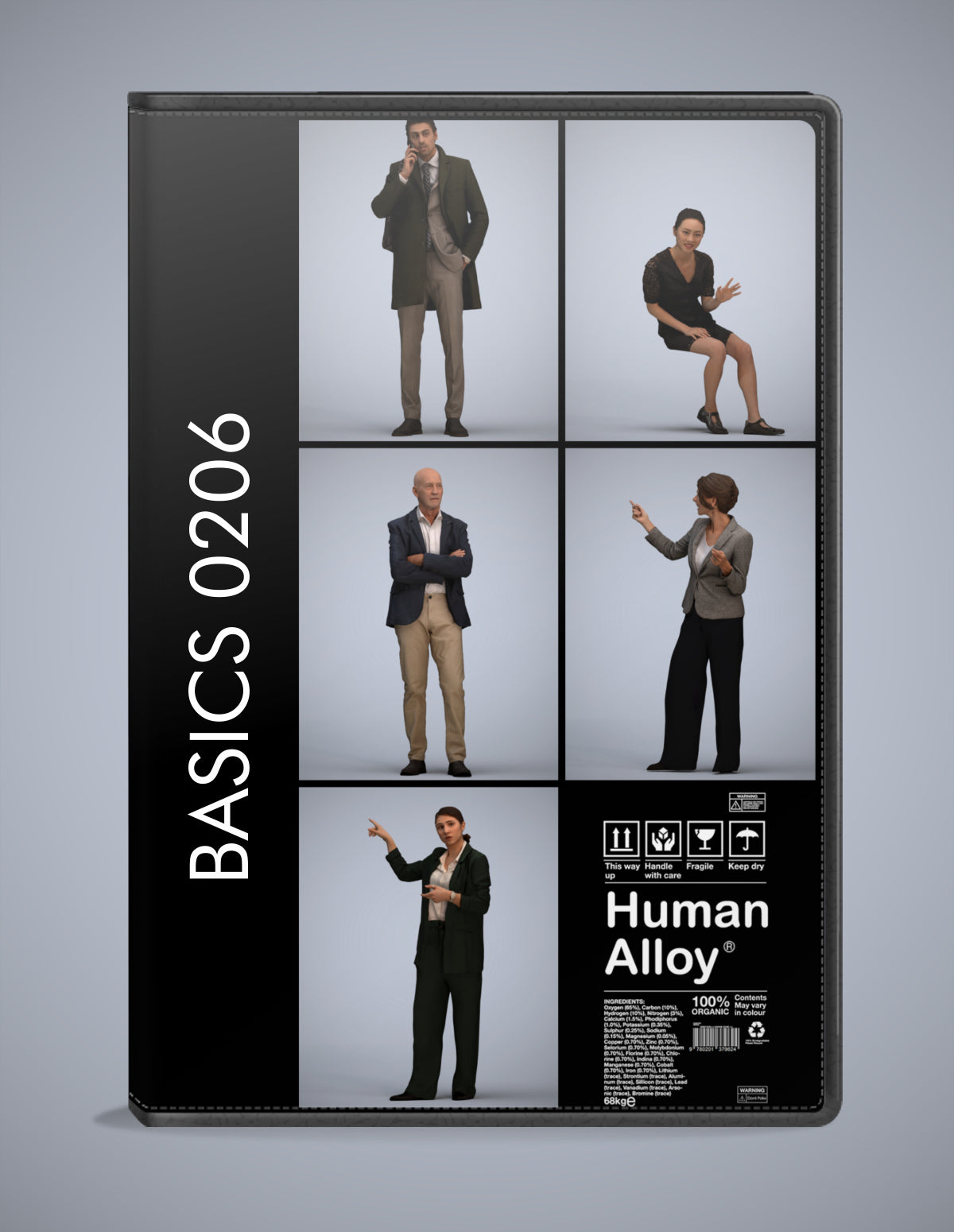 realistic 3D humans business pack, 5 archviz people FBX OBJ for Blender
