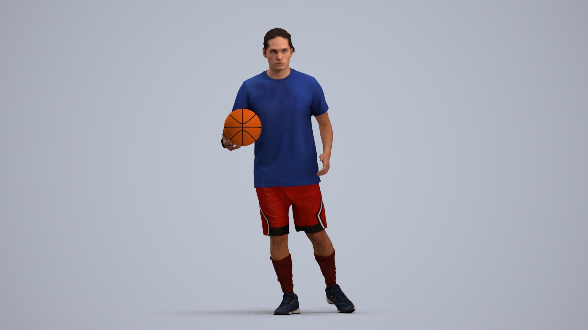photogrammetry 3D man sport, realistic human model archviz FBX, standing pose render