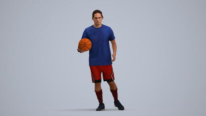 photogrammetry 3D man sport, realistic human model archviz FBX, standing pose render