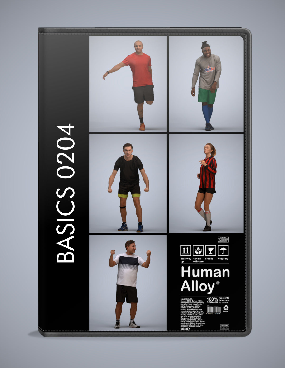 3D human models sport bundle, 5 photogrammetry scanned people for archviz