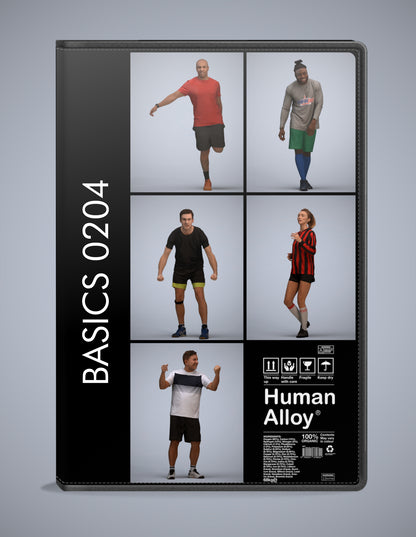 3D human models sport bundle, 5 photogrammetry scanned people for archviz
