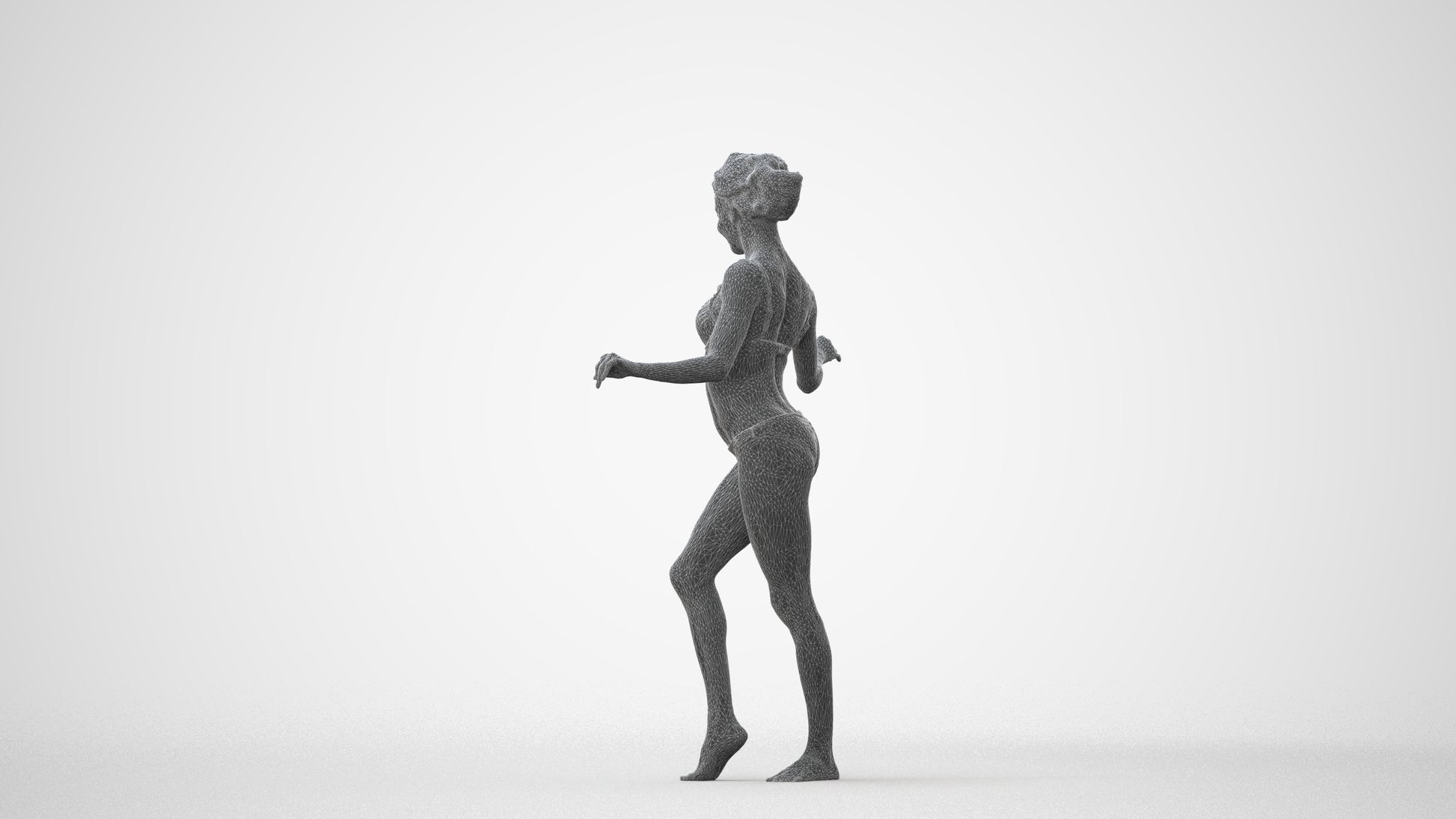 3D people model woman pool, scanned human for 3ds Max rendering, square thumbnail