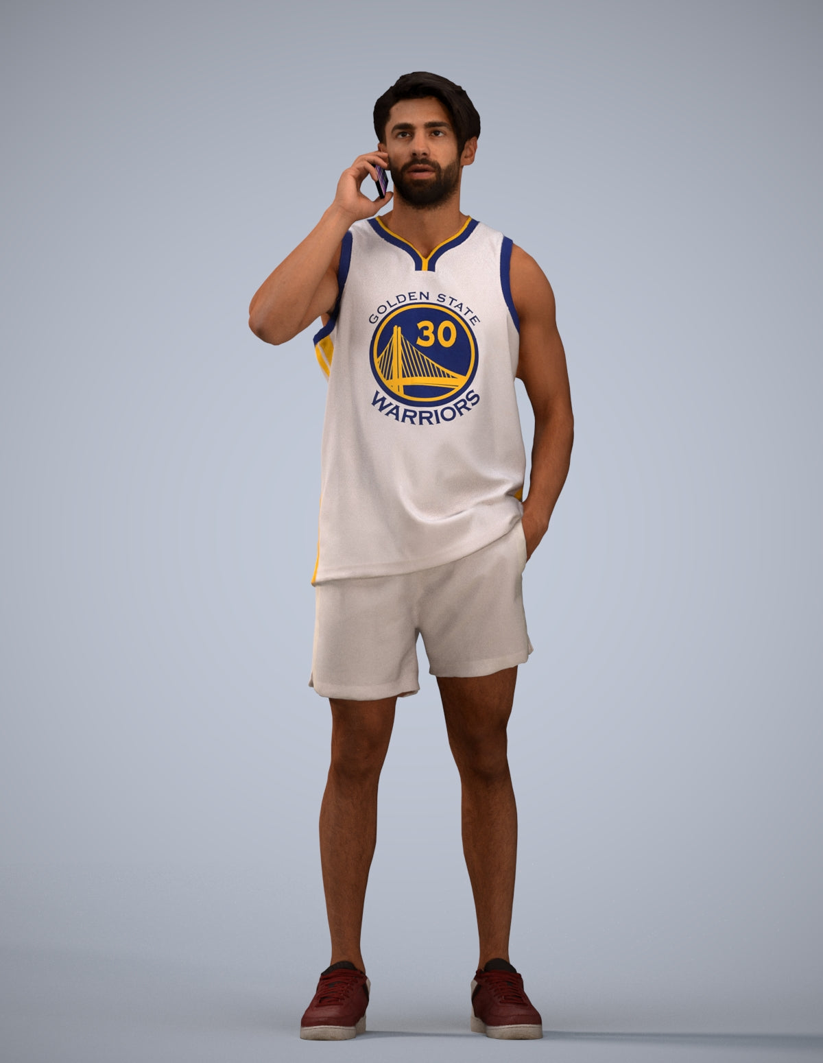 photogrammetry 3D man sport standing, realistic human model archviz FBX