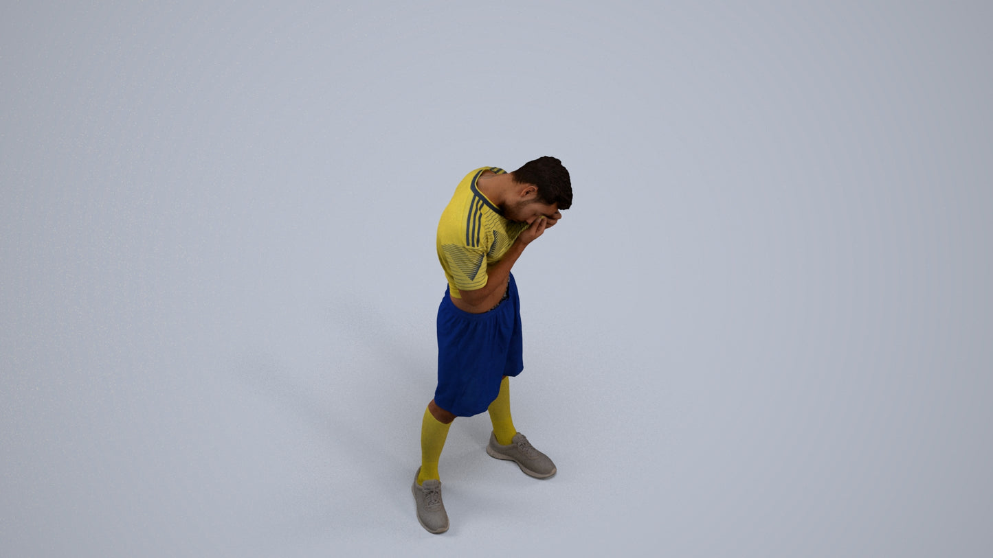 realistic 3D people man sport, render-ready for V-Ray and Corona, FBX OBJ, back view render
