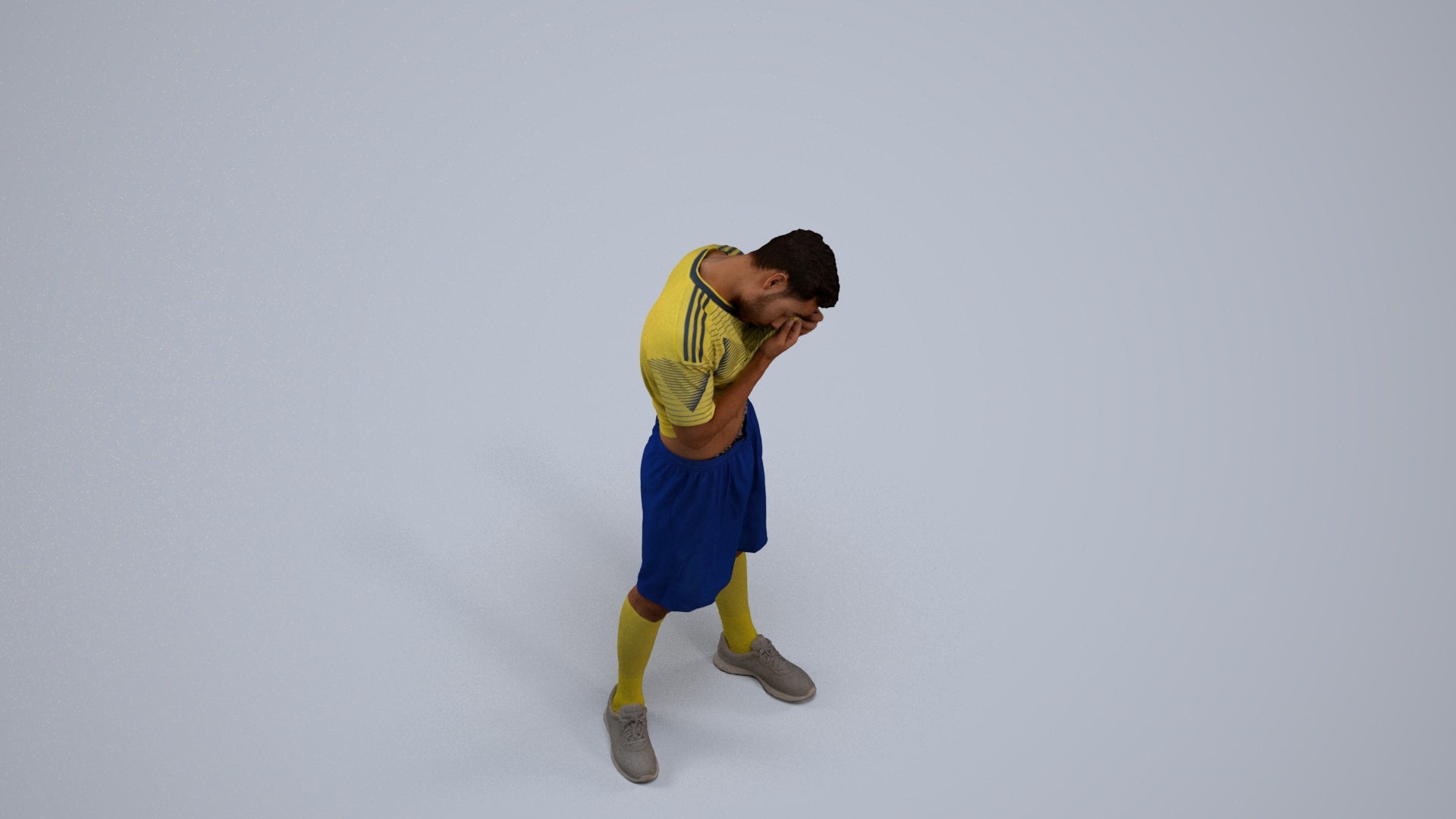 realistic 3D people man sport, render-ready for V-Ray and Corona, FBX OBJ, back view render
