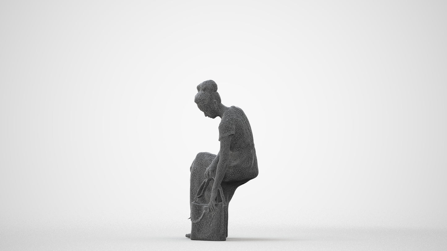 scanned 3D woman formal formalaffairs, photogrammetry people for Enscape and V-Ray, square thumbnail
