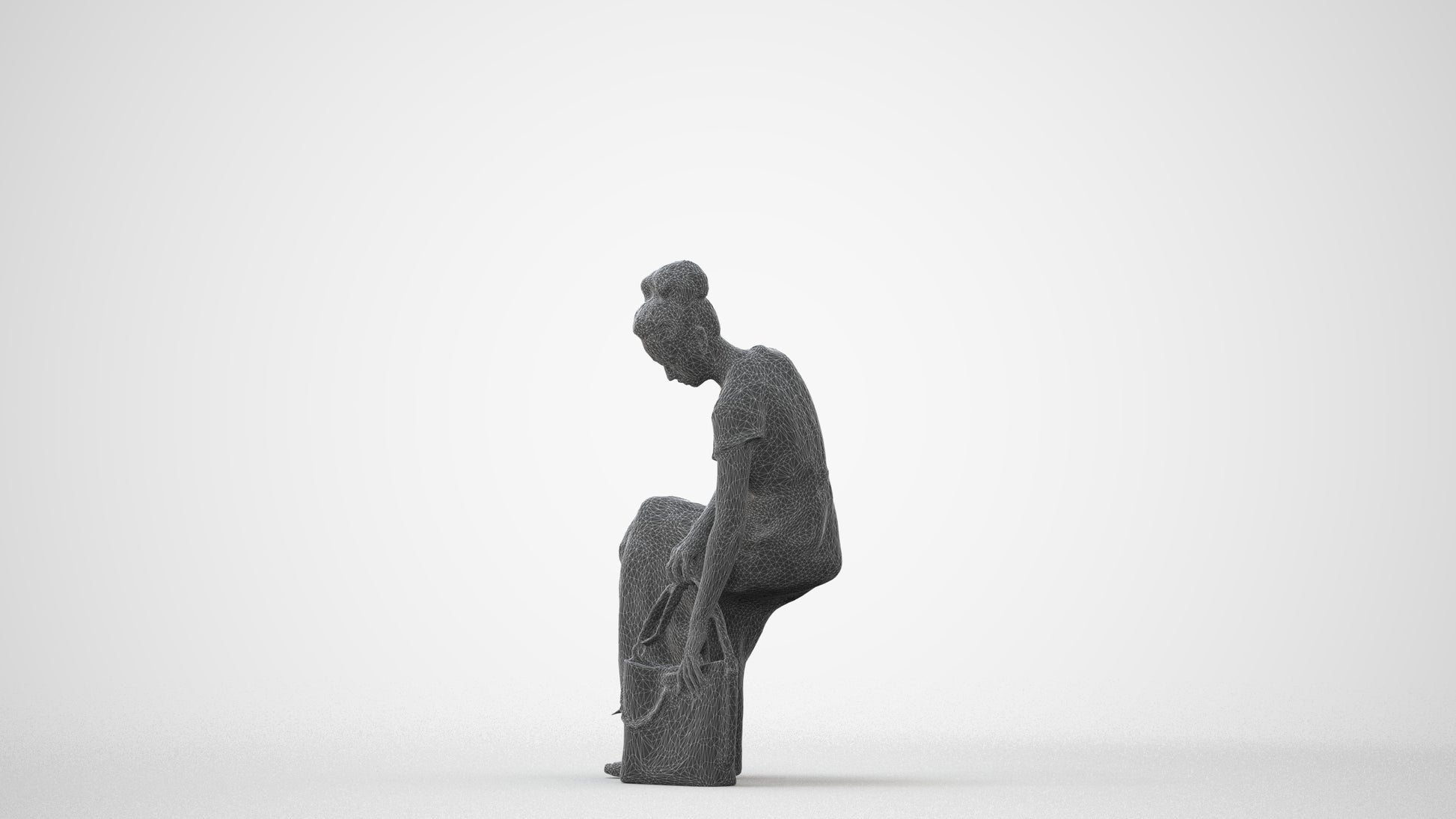 scanned 3D woman formal formalaffairs, photogrammetry people for Enscape and V-Ray, square thumbnail