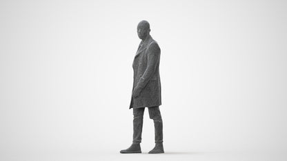 3D people model man casual walking, scanned human for 3ds Max rendering, square thumbnail