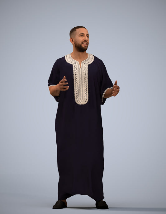 realistic 3D human man standing, archviz people FBX OBJ for Blender