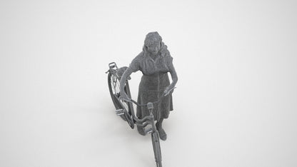 3D people model woman casual mix, scanned human for 3ds Max rendering, wireframe three-quarter view