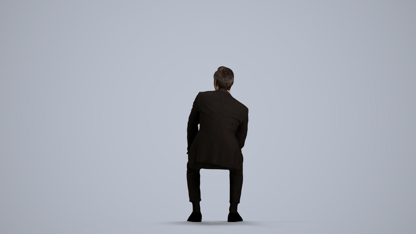 realistic 3D people man formal formalaffairs, render-ready for V-Ray and Corona, FBX OBJ, front view render