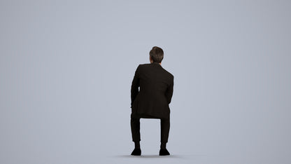 realistic 3D people man formal formalaffairs, render-ready for V-Ray and Corona, FBX OBJ, front view render