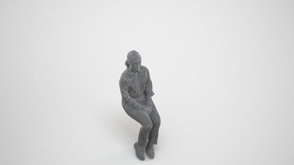 realistic 3D human girl kids, archviz people FBX OBJ for Blender, wireframe three-quarter view