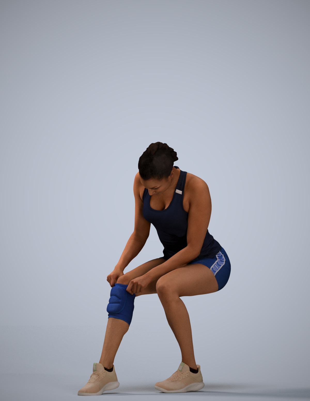 realistic 3D woman sport, scanned archviz people for Blender and 3ds Max