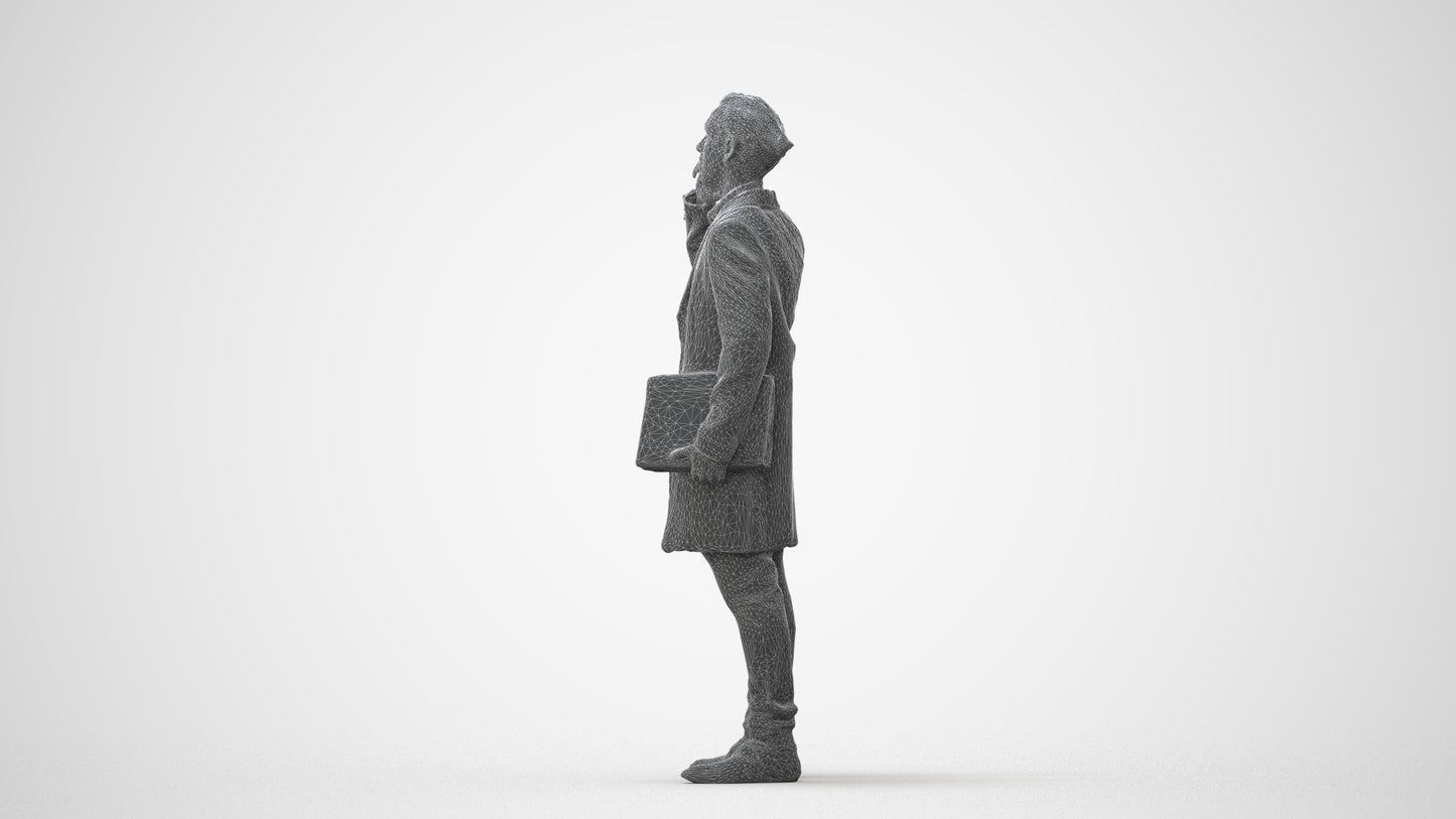 realistic 3D people man business standing, render-ready for V-Ray and Corona, FBX OBJ, square thumbnail
