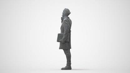 realistic 3D people man business standing, render-ready for V-Ray and Corona, FBX OBJ, square thumbnail