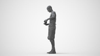 3D scanned man standing, photorealistic archviz people for Enscape and SketchUp, square thumbnail