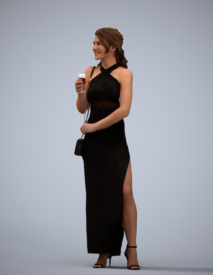 realistic 3D woman formal formalaffairs, scanned archviz people for Blender and 3ds Max